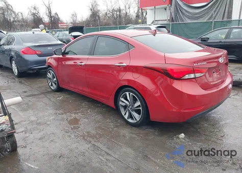 2016 Hyundai Elantra Limited из США, поврежденный, VIN KMHDH4AE1GU593426